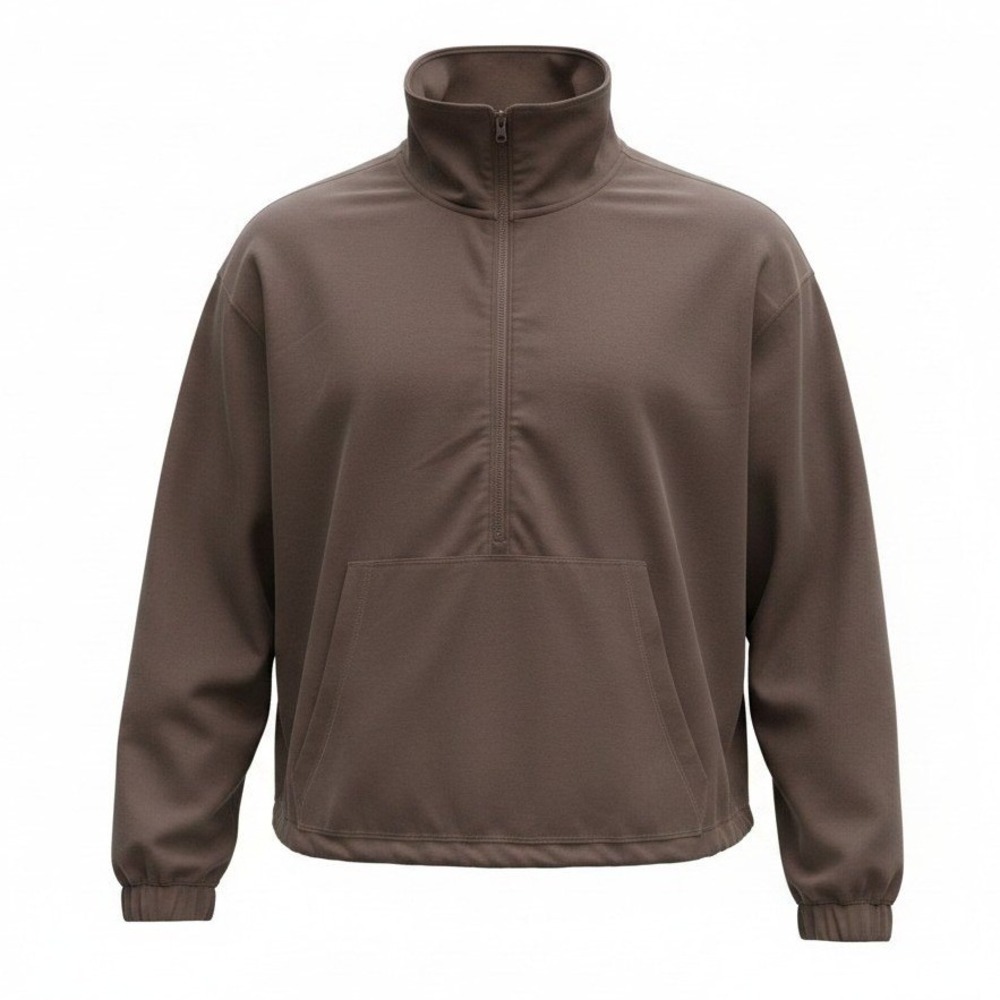 Abercrombie & Fitch Pullover Womens XL Brown Soft AF Collection Quarter Zip